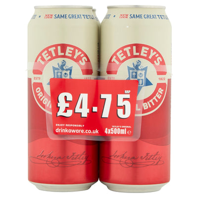 Tetley's Original Bitter Ale Beer 4 x 440ml