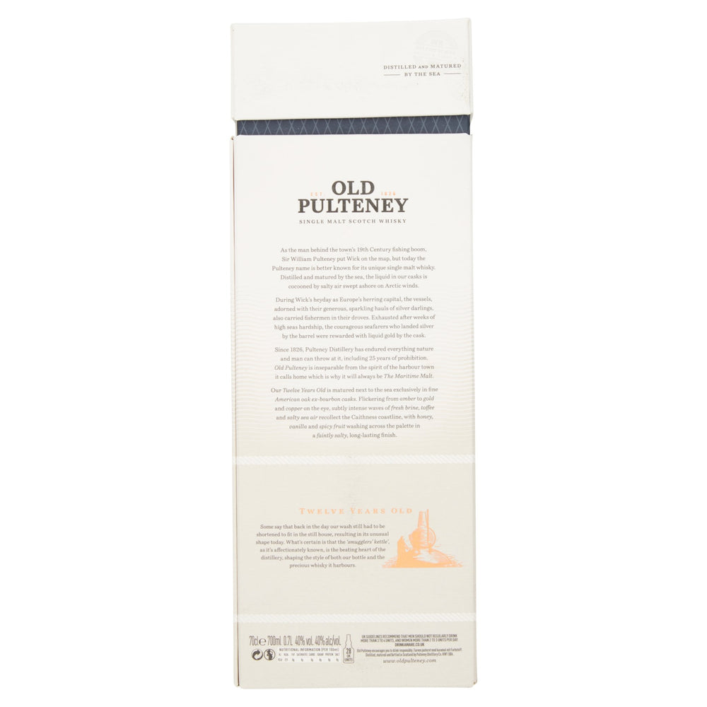Old Pulteney 12 Year Old Single Malt Scotch Whisky 70cl - Whisky - Discount My Drinks