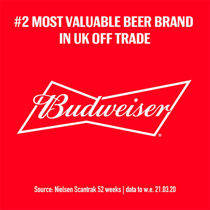 Budweiser Lager Beer Cans 4 x 568ml