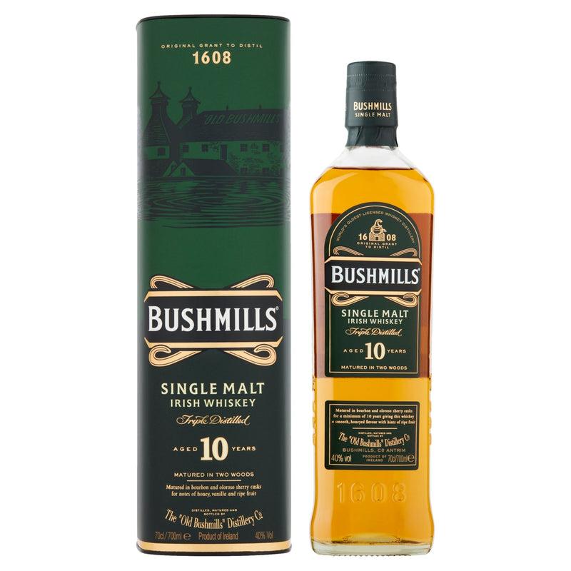 Bushmills Single Malt Irish Whiskey Aged 10 years 70cl