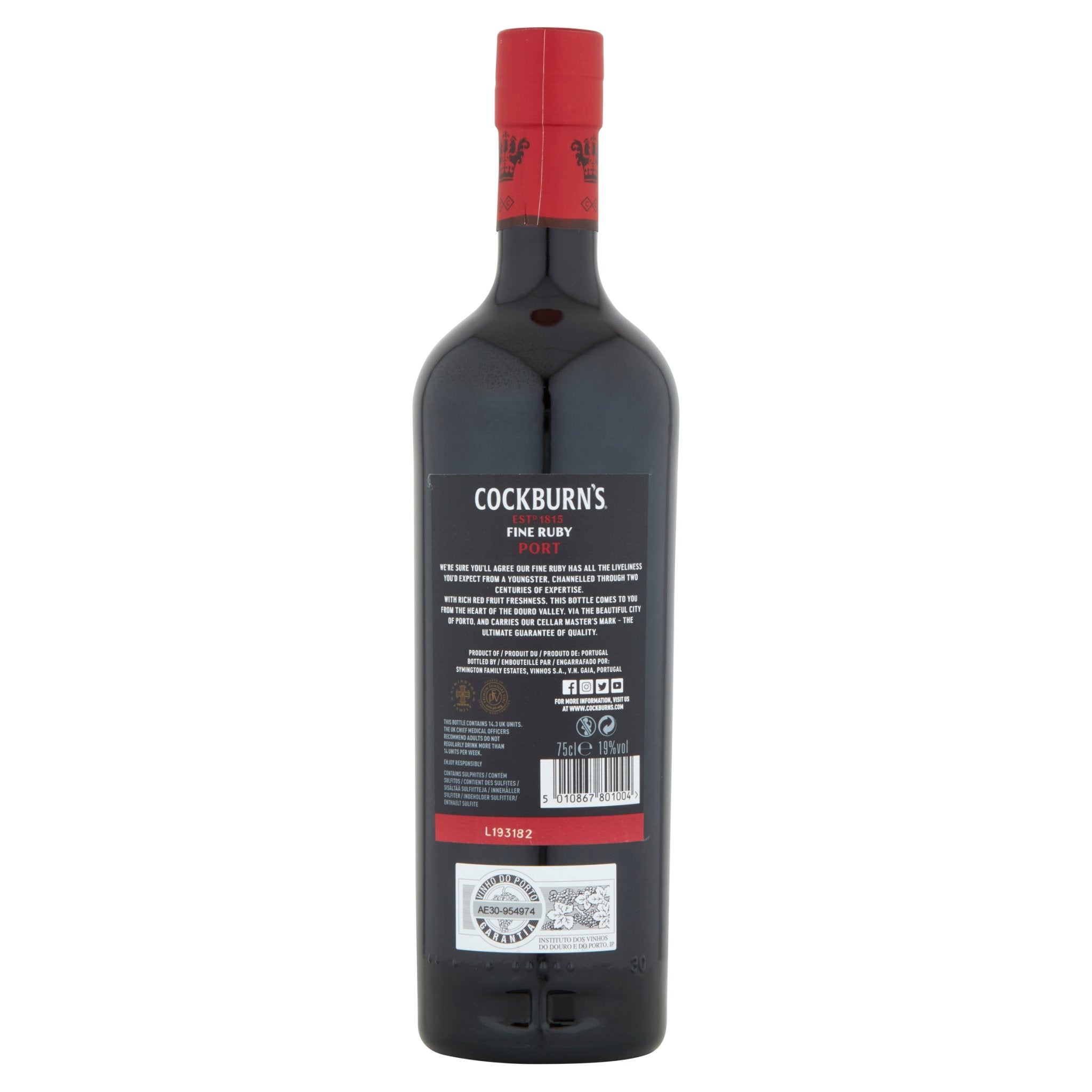 Cockburn's Fine Ruby Port 75cl – Fletcher Drinks