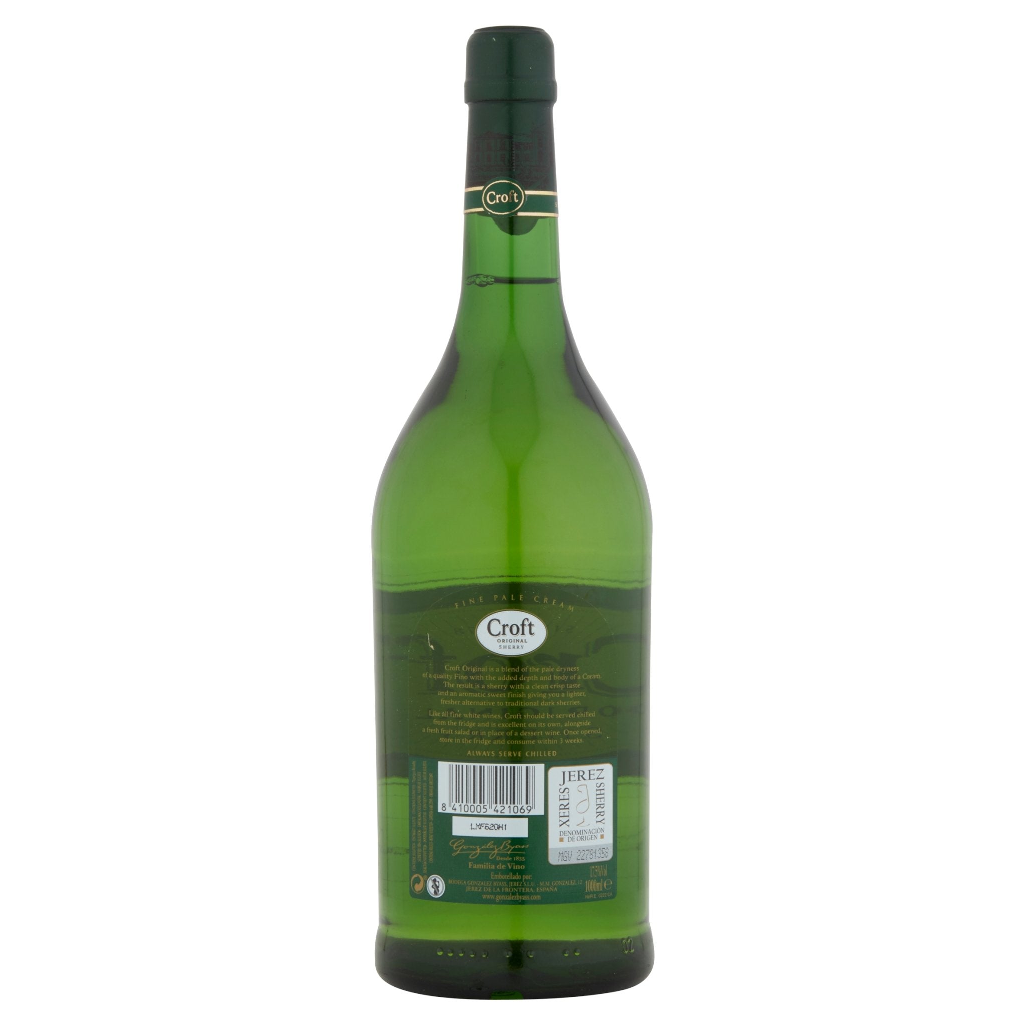 Croft Original Pale Cream Sherry 1L – Fletcher Drinks