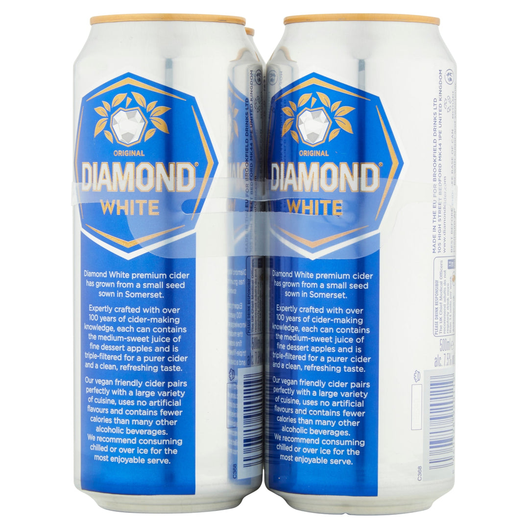 Short Date Diamond White Original Cider 24 x 500ml End Nov