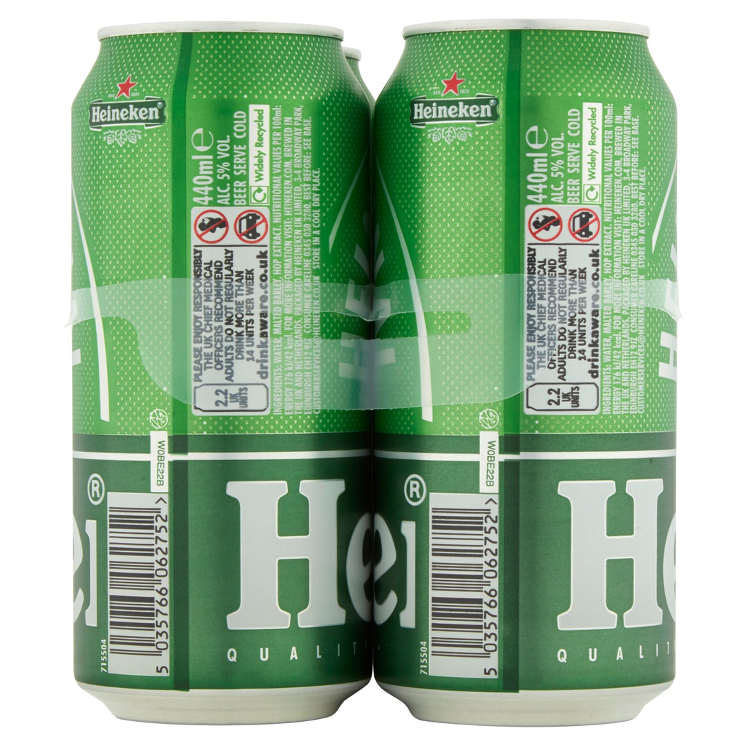 Heineken Premium Lager Beer 4 x 440ml