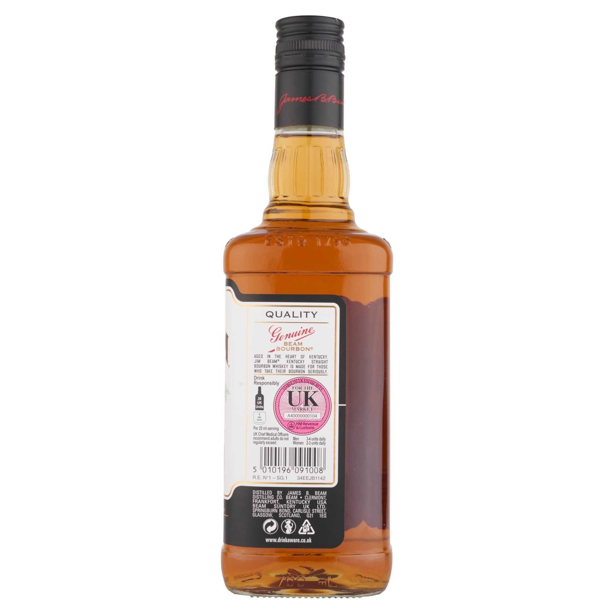 Jim Beam Kentucky Straight Bourbon Whiskey 70cl – Fletcher Drinks