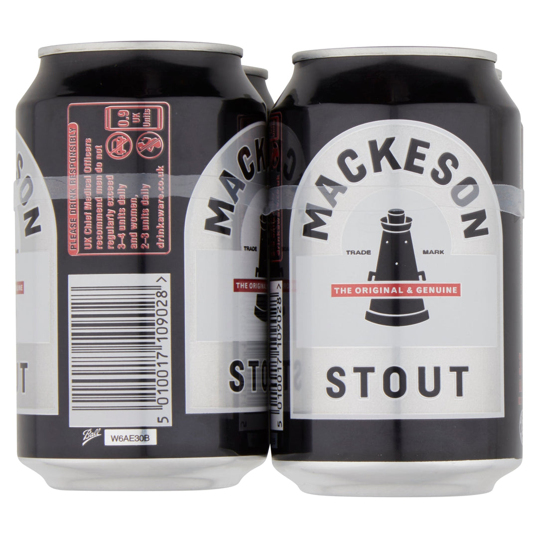 Mackeson Stout Beer Cans 4 x 330ml