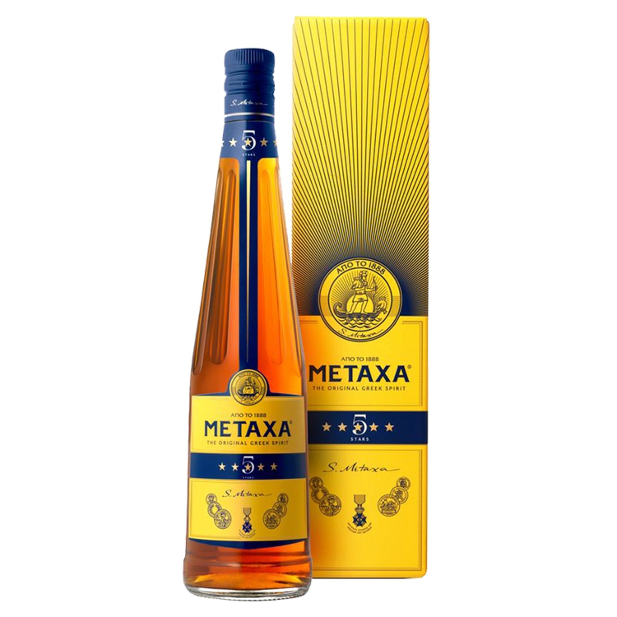 Metaxa 5 Stars Greek Brandy 750 Ml - Metaxa