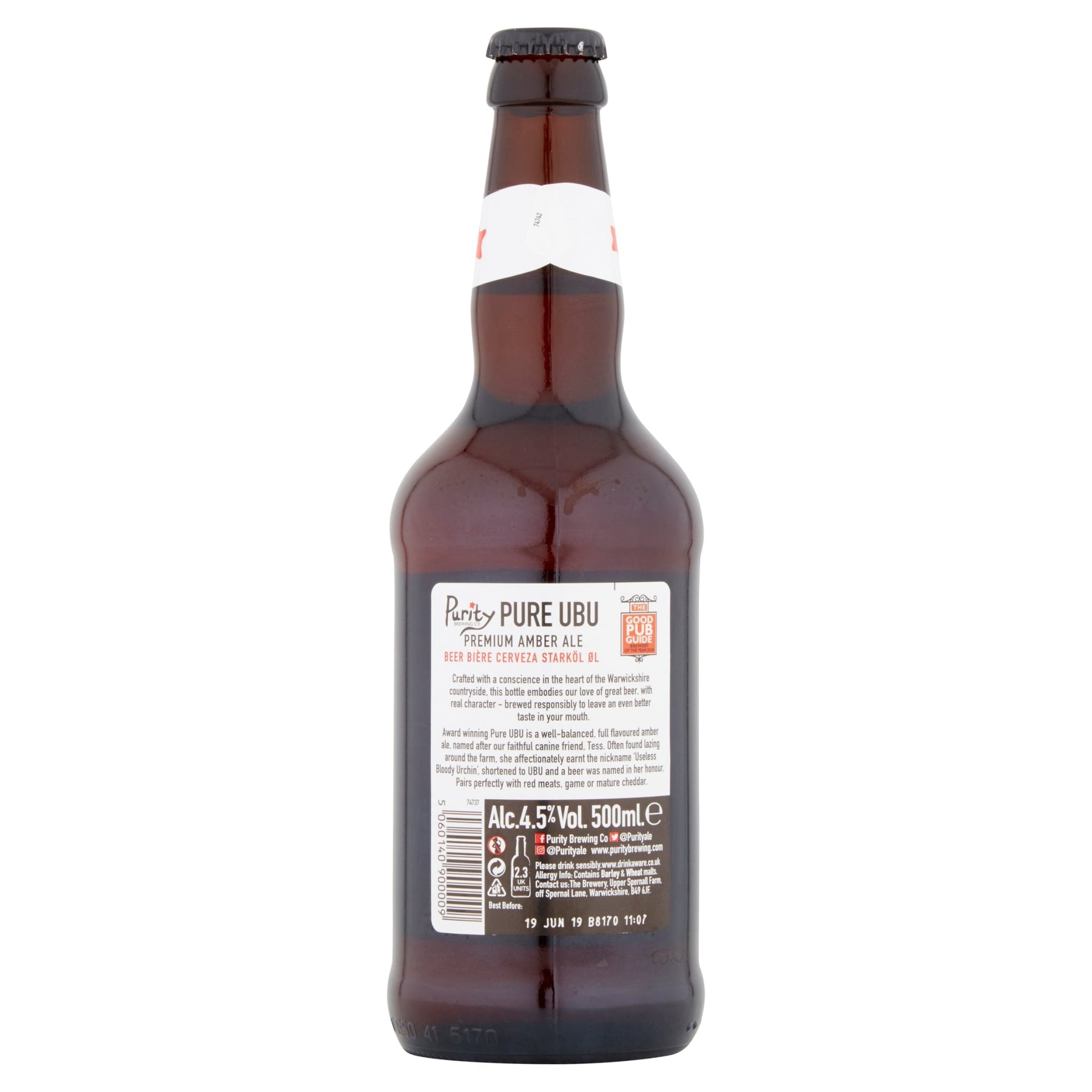 Purity Brewing Co. Pure UBU Premium Amber Ale 500ml – Fletcher Drinks