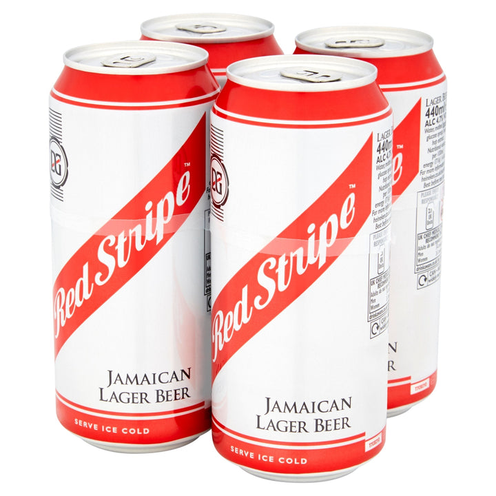 Red Stripe Jamaican Lager Beer 4 x 440ml Cans