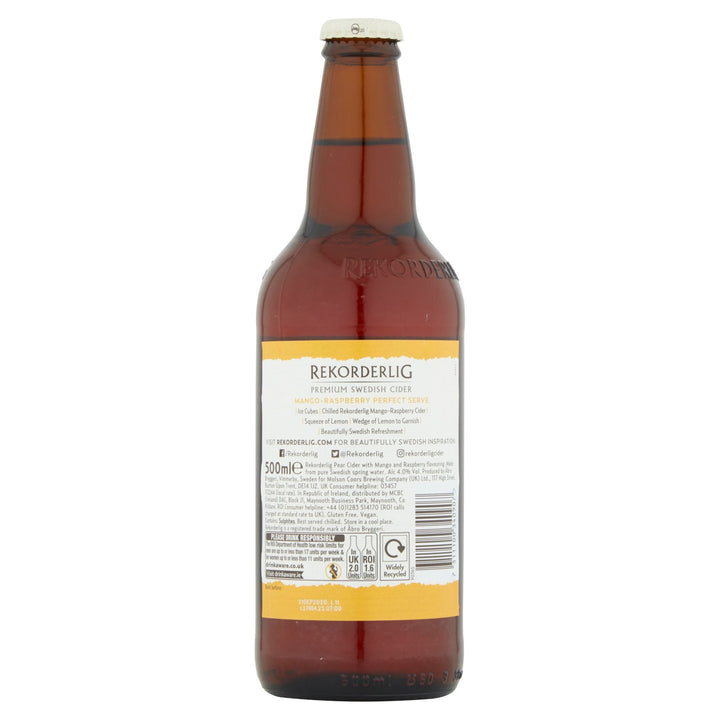 Rekorderlig Premium Swedish Mango-Raspberry Cider 500ml - Cider - Discount My Drinks
