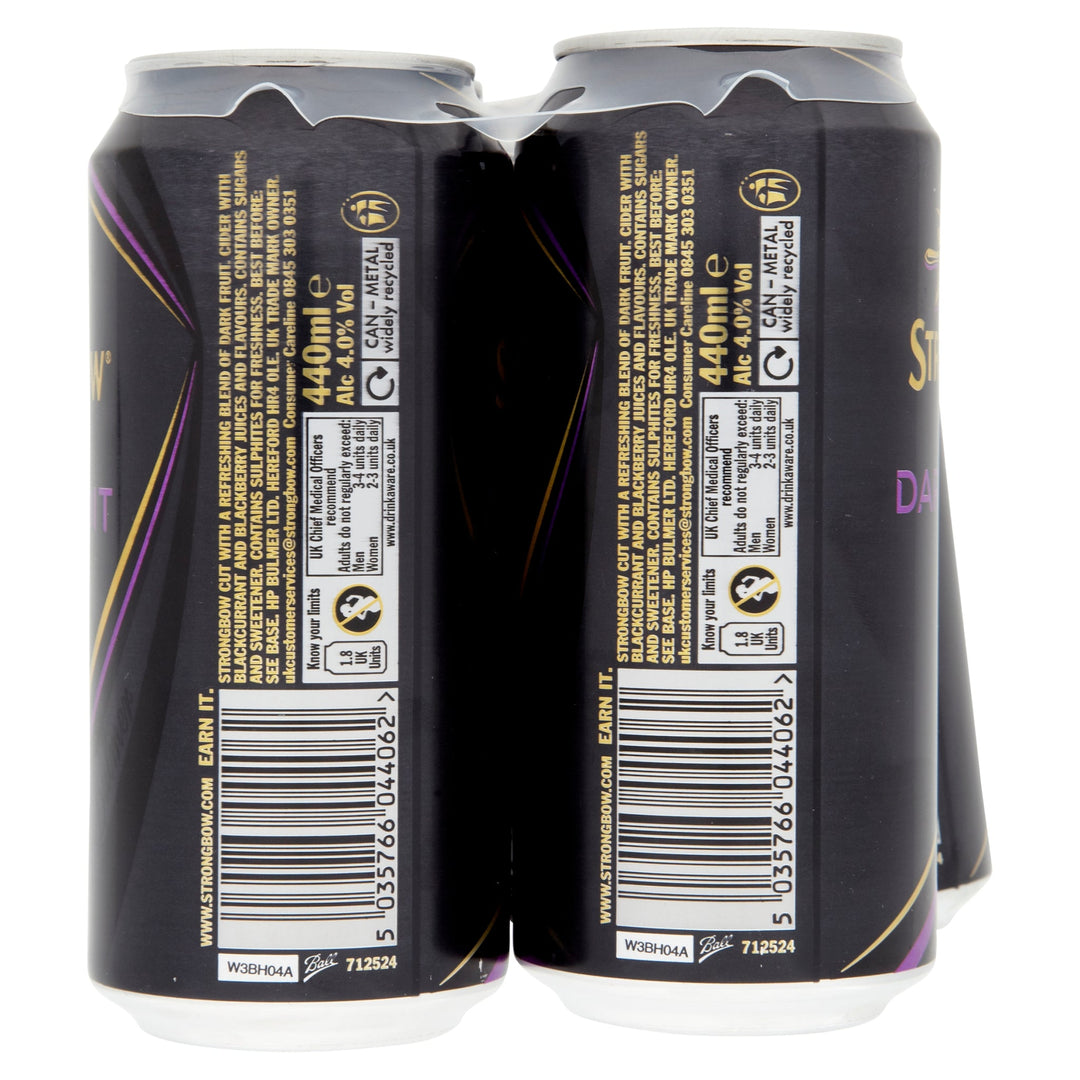 Strongbow Dark Fruit Cider 4 x 440ml Cans
