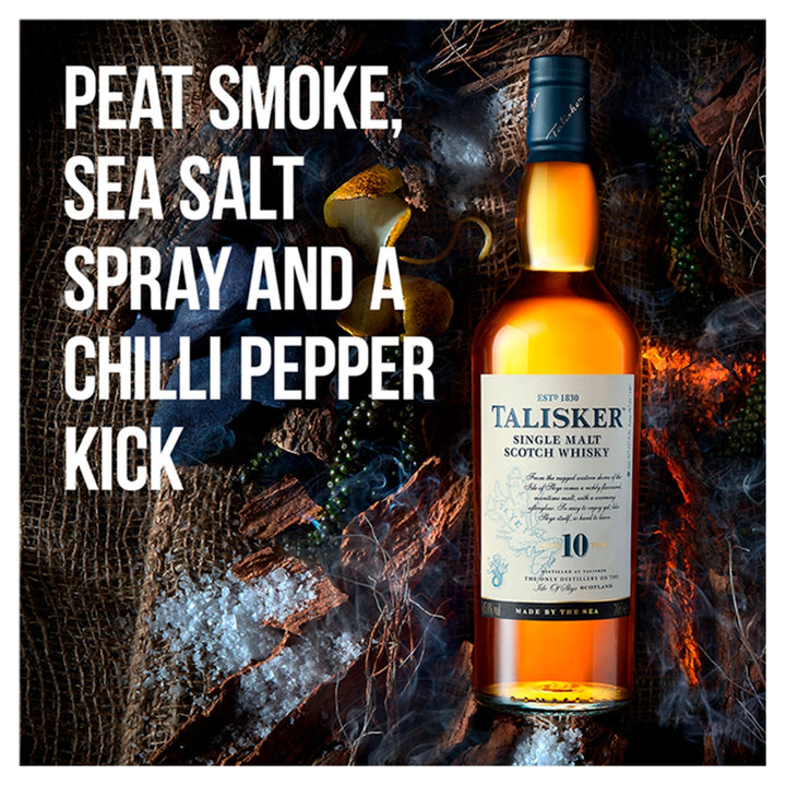 Talisker 10 Year Old Single Malt Scotch Whisky 70cl - Whisky - Discount My Drinks