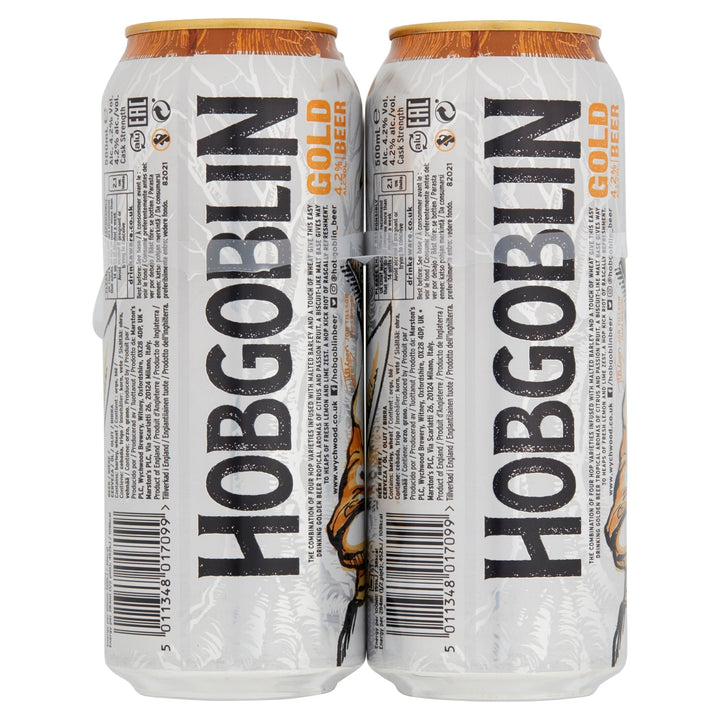 Wychwood Brewery Hobgoblin Gold Beer Cans 4 x 500ml