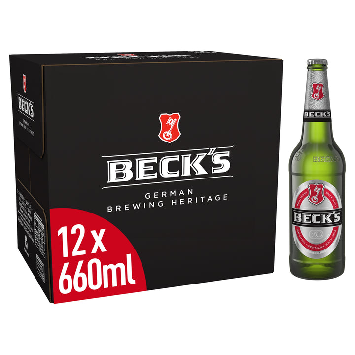 Beck's German Pilsner Beer Bottles 12 x 660ml