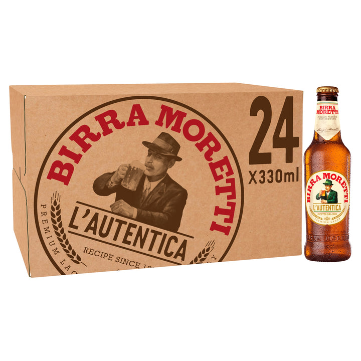 Birra Moretti Lager Beer Bottles 24 x 330ml