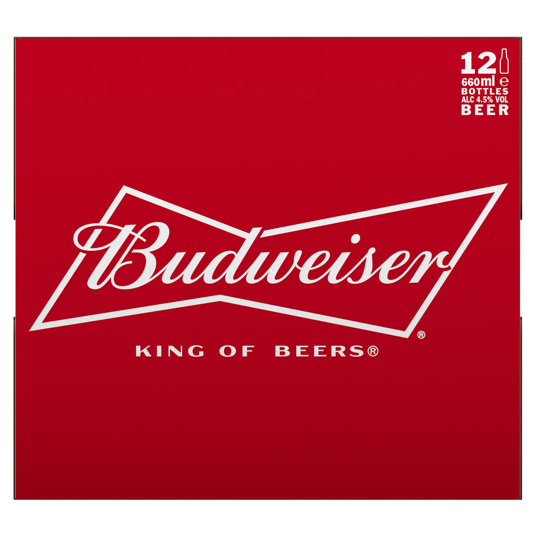 Budweiser Lager Beer Bottles 12 x 660ml