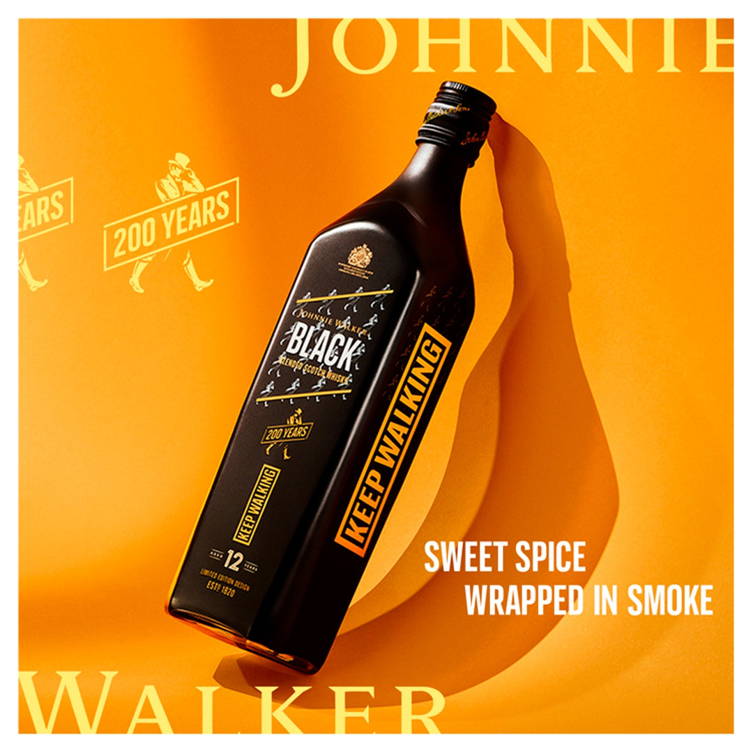 Johnnie Walker Black Label 12 Year Old Blended Scotch Whisky 70cl - Packaging may vary to pictures