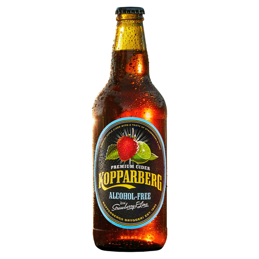 Kopparberg Alcohol-Free Premium Cider with Strawberry & Lime 500ml