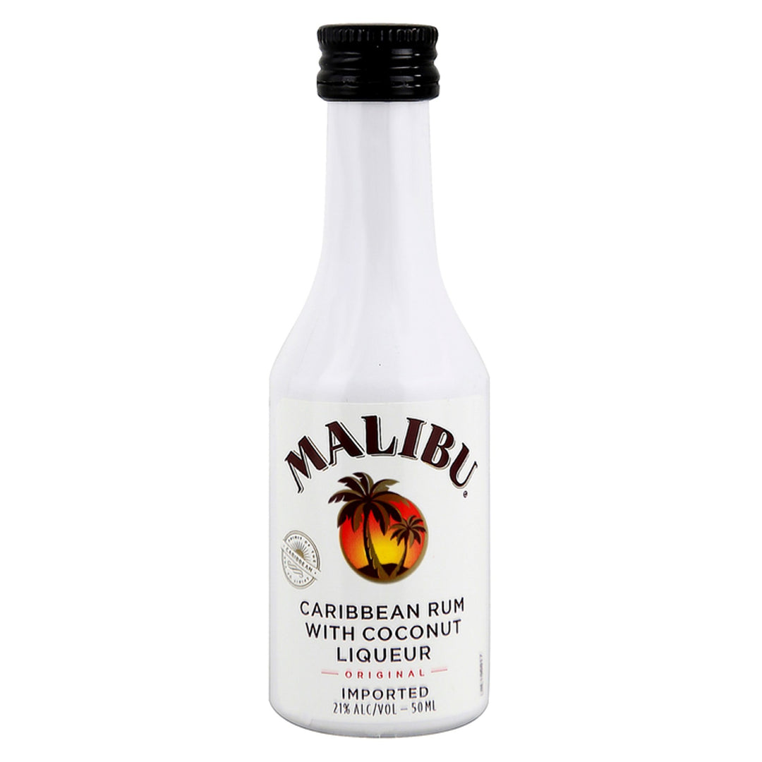 Malibu Original Caribbean White Rum with Coconut Flavour Miniature 5cl - Rum - Discount My Drinks