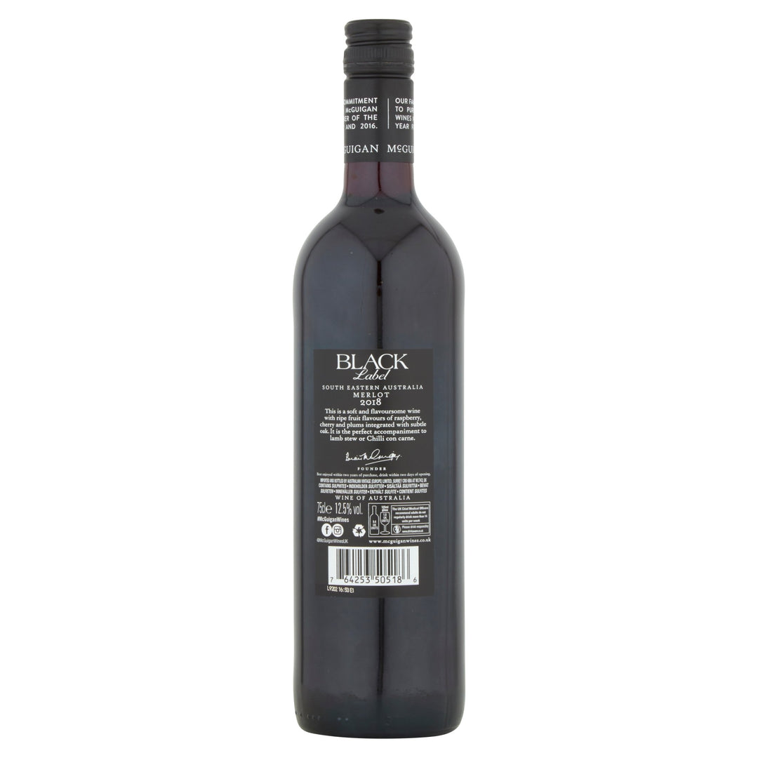 McGuigan Black Label Merlot 75cl - Wine - Discount My Drinks