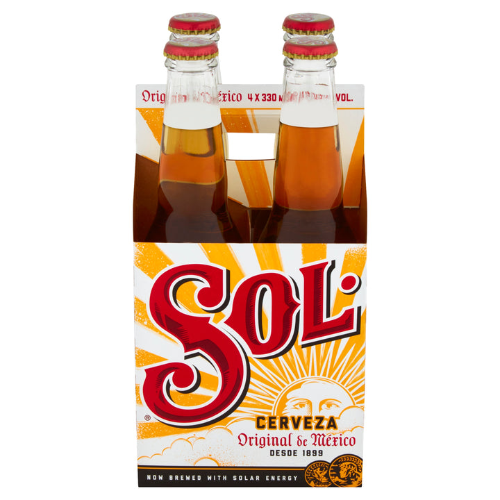 Sol Original Lager Beer 4 x 330ml Bottles