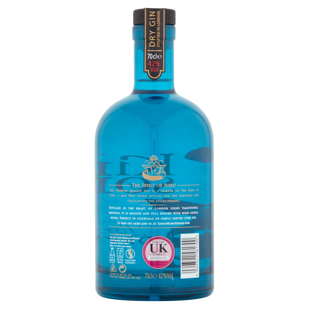 The King Of Soho London Dry Gin 70cl - Gin - Discount My Drinks
