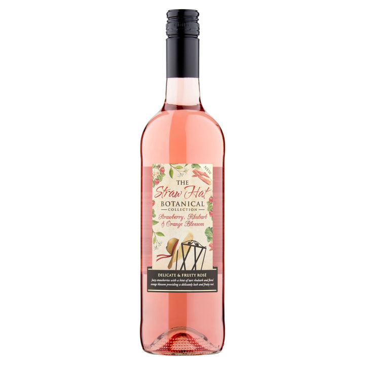 The Straw Hat Botanical Collection Strawberry Rhubarb & Orange Blossom 75cl - Wine - Discount My Drinks